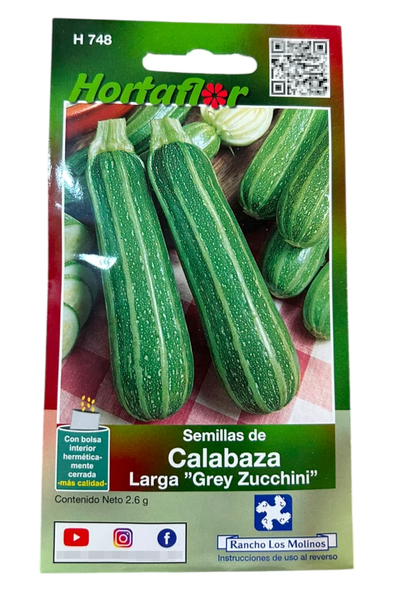 Foto de Semillas de Calabaza Larga Grey Zucchini HORTAFLOR