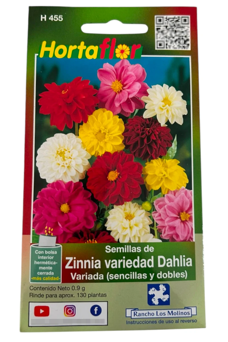 Foto de Semillas de Zinnia Dalia Hortaflor