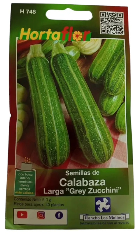 Foto de Semillas de Calabaza Larga Grey Zucchini HORTAFLOR