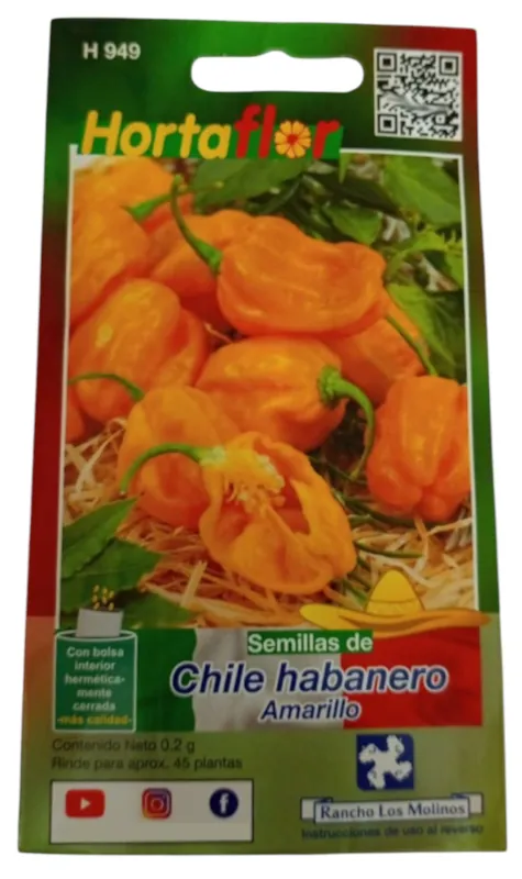Foto de Semillas de Chile habanero Amarillo HORTAFLOR