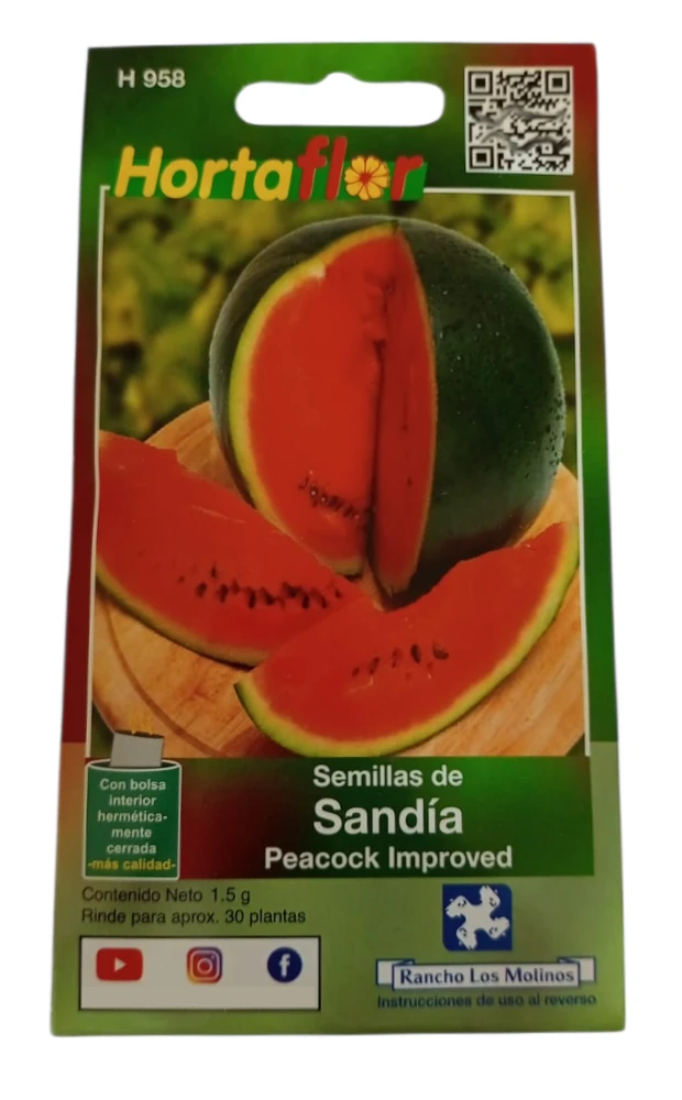 Foto de Semillas de Sandía Peacock HORTAFLOR